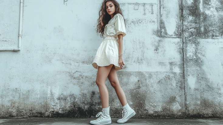 Converse and Dresses Done Right for Effortless Cool